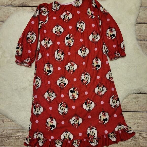 Disney Junior Minnie Mouse toddler girl red long-sleeved night gown - Picture 8 of 8